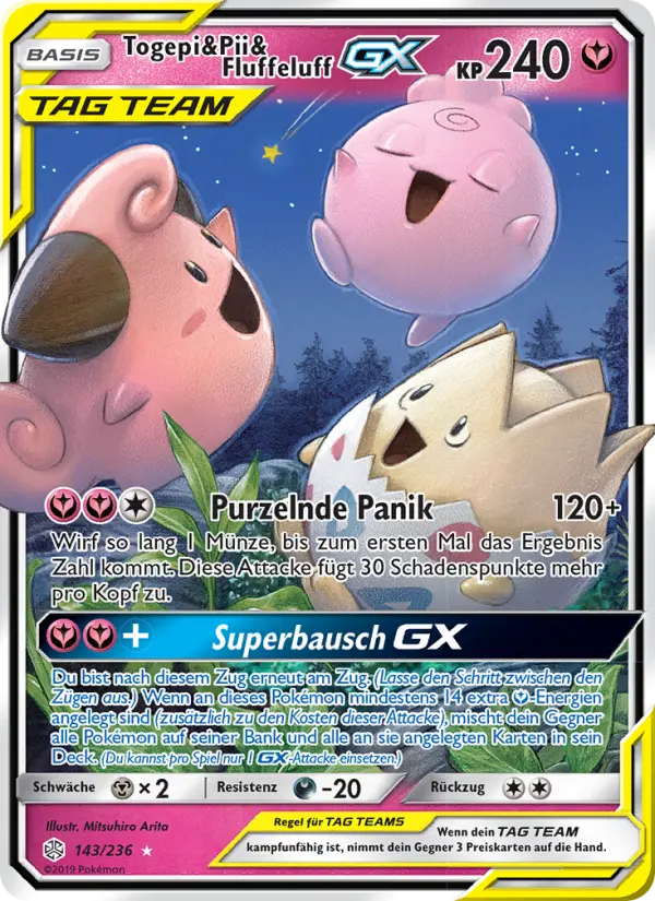 Togepi & Pii & Fluffeluff GX #143 — Welten im Wandel