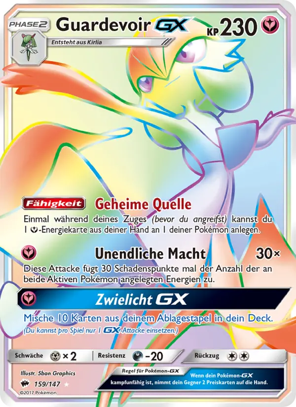 Guardevoir GX #159 — Nacht in Flammen