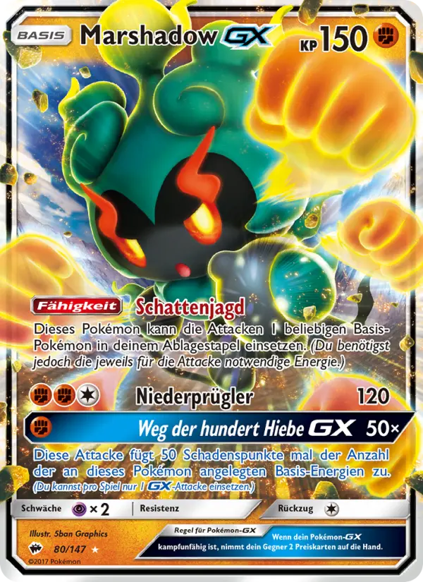 Marshadow GX #80 — Nacht in Flammen