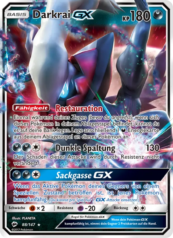 Darkrai GX #88 — Nacht in Flammen