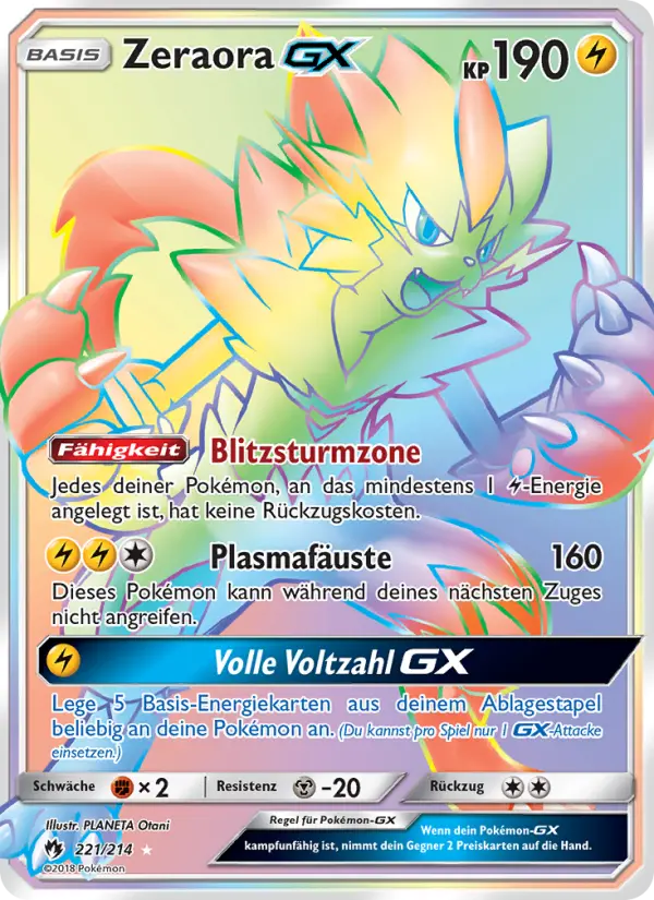 Zeraora GX #221 — Echo des Donners