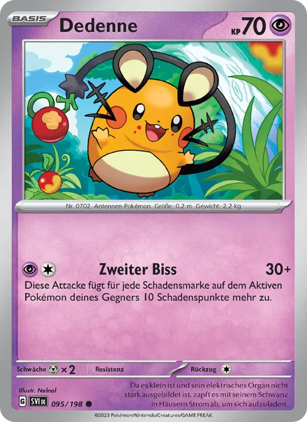 Dedenne #095 — Karmesin & Purpur
