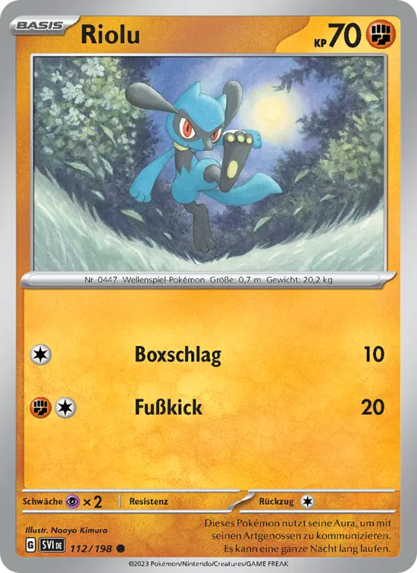 Riolu #112 — Karmesin & Purpur