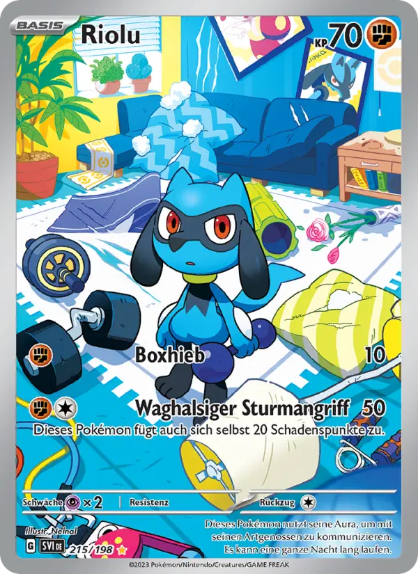 Riolu #215 — Karmesin & Purpur