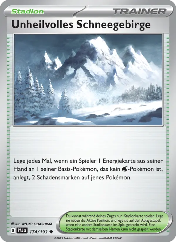 Unheilvolles Schneegebirge #174 — Entwicklungen in Paldea (Reverse Holo)