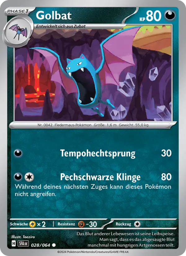 Golbat #028 — Nebel der Sagen (Reverse Holo)