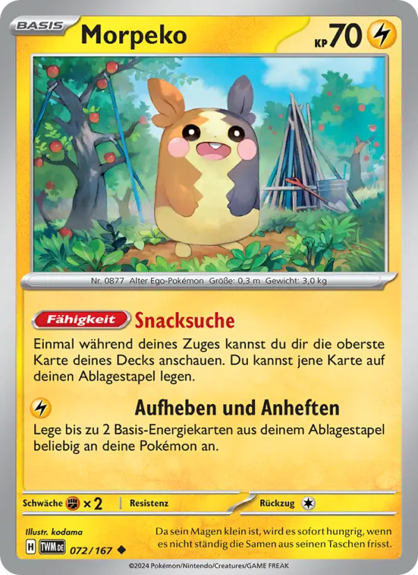 Morpeko #072 — Maskerade im Zwielicht (Reverse Holo)