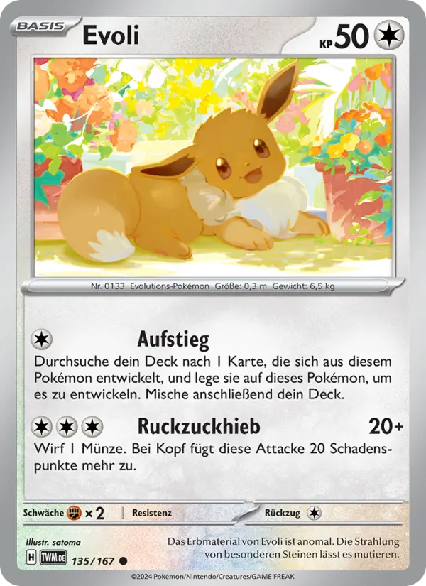 Evoli #135 — Maskerade im Zwielicht (Reverse Holo)