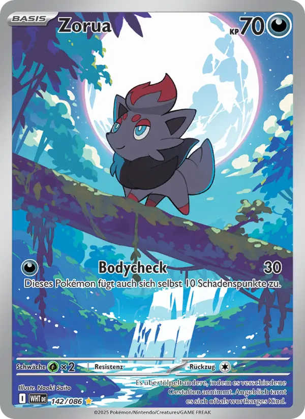 Zorua #142 — Weiße Flammen
