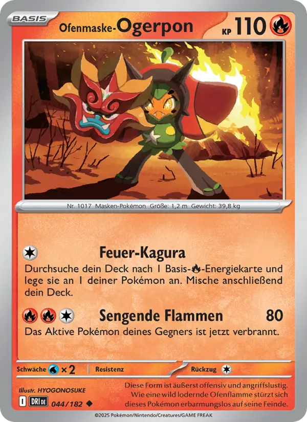 Ofenmaske-Ogerpon #044 — Ewige Rivalen (Reverse Holo)