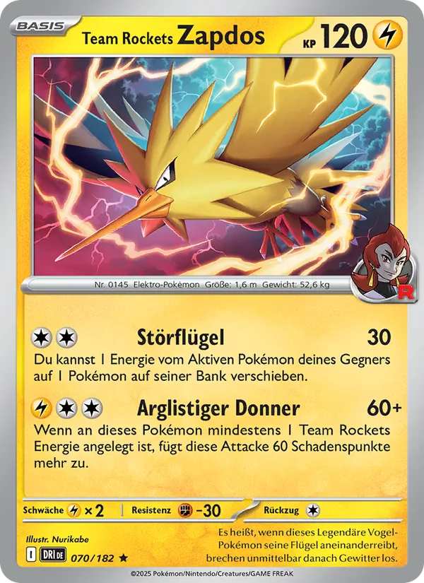 Team Rockets Zapdos #070