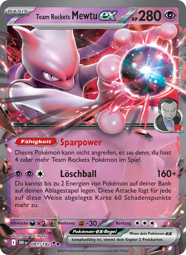 Team Rockets Mewtu ex #081