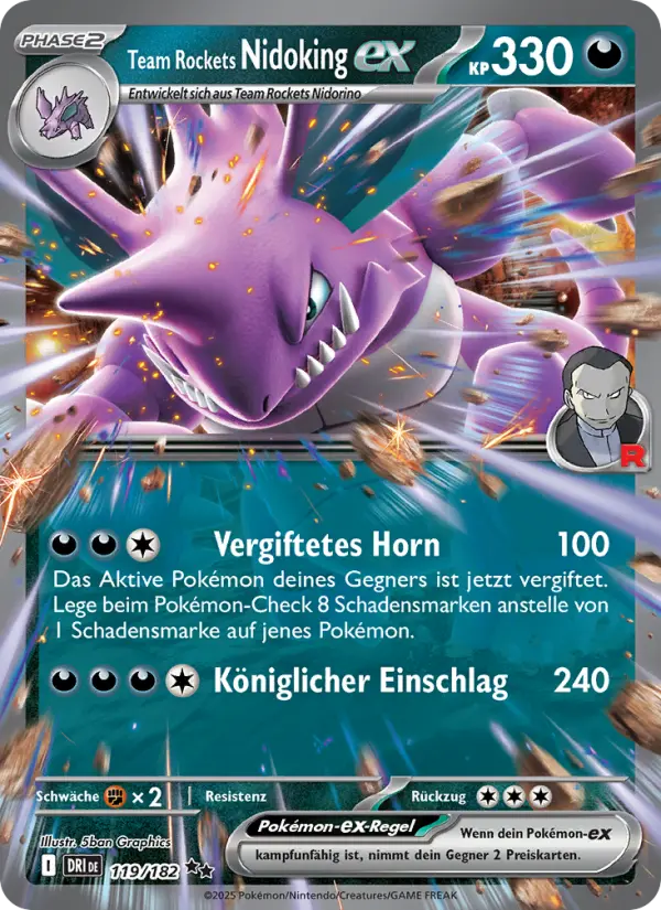 Team Rockets Nidoking ex #119