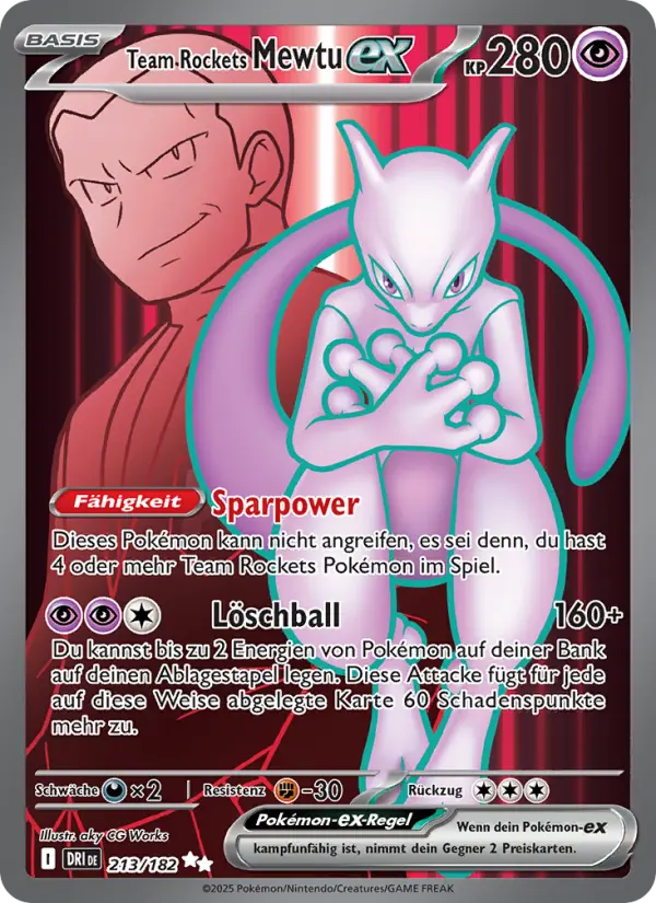 Team Rockets Mewtu ex #213
