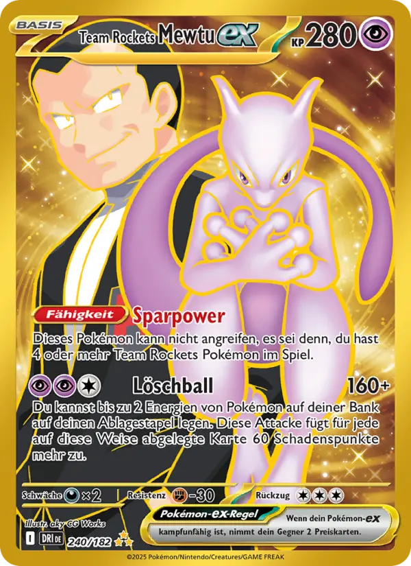 Team Rockets Mewtu ex #240