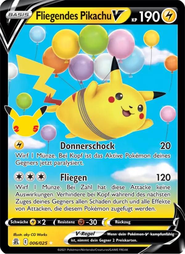 Fliegendes Pikachu V #006