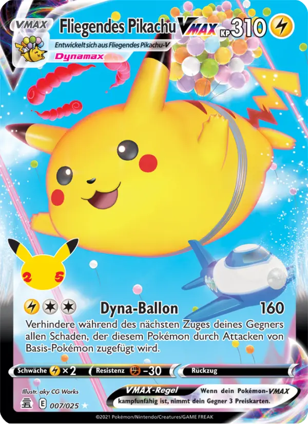 Fliegendes Pikachu VMAX #007 — Celebrations