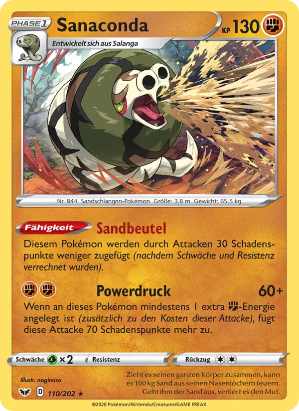 Sanaconda #110 — Schwert & Schild (Reverse Holo)