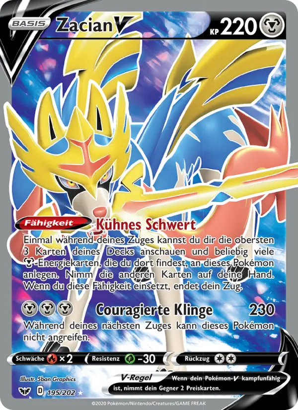 Zacian V #195 — Schwert & Schild