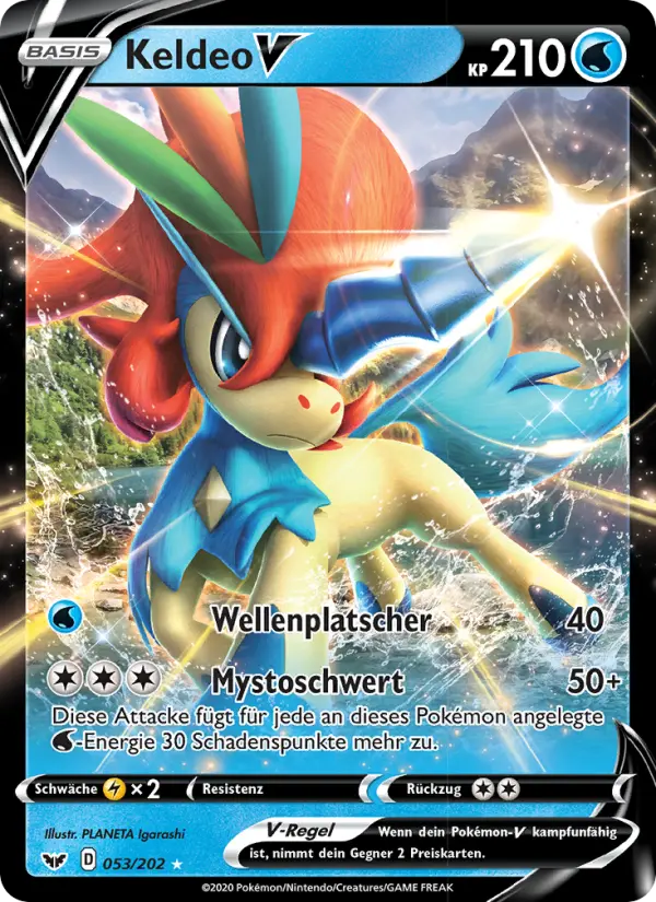 Keldeo V #53 — Schwert & Schild