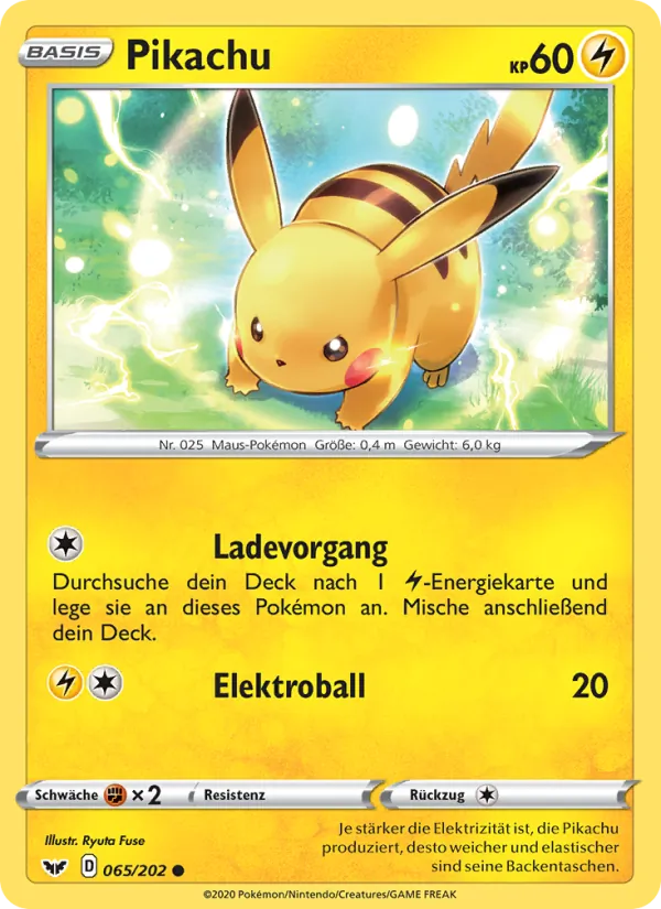Pikachu #065 — Schwert & Schild