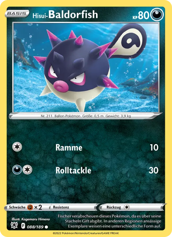 Hisui-Baldorfish #088 — Astralglanz (Reverse Holo)