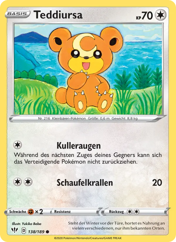 Teddiursa #138 — Flammende Finsternis (Reverse Holo)