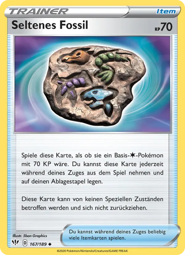 Seltenes Fossil #167 — Flammende Finsternis (Reverse Holo)