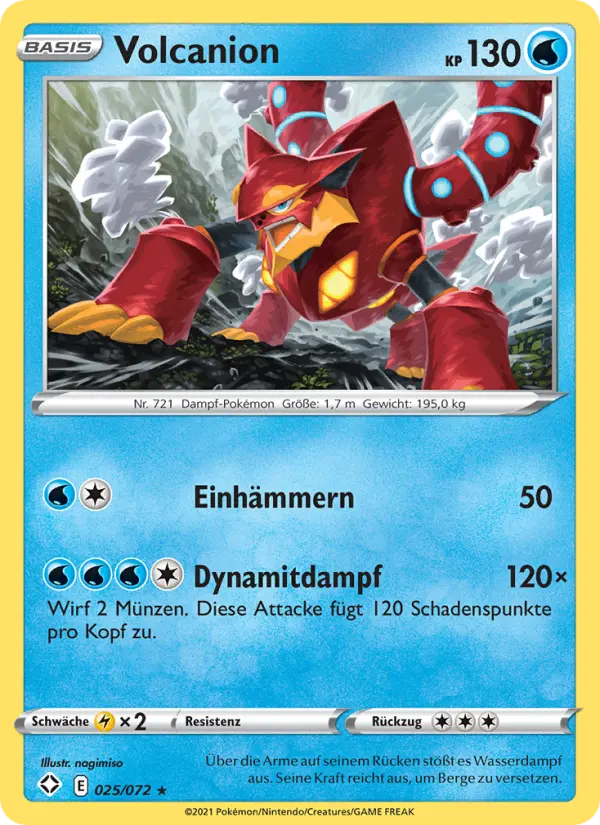 Volcanion #25 — Glänzendes Schicksal (Reverse Holo)