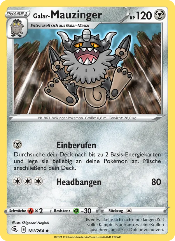 Galar-Mauzinger #181 — Fusions Angriff (Reverse Holo)