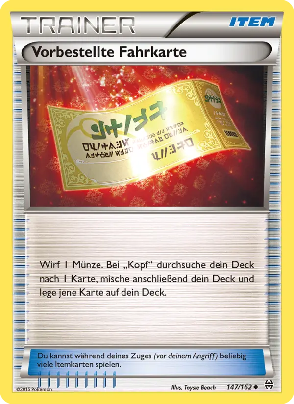 Vorbestellte Fahrkarte #147