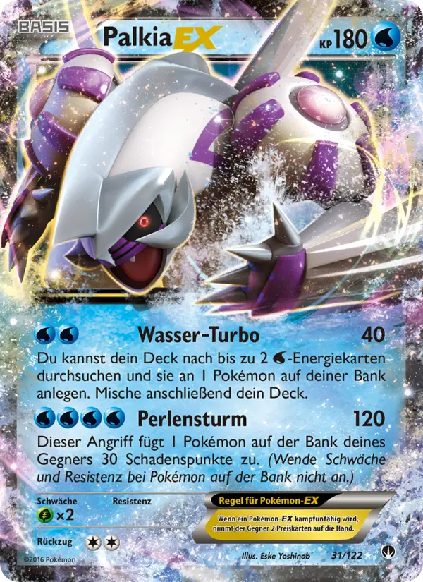 Palkia EX #31 — TURBOfieber (Reverse Holo)