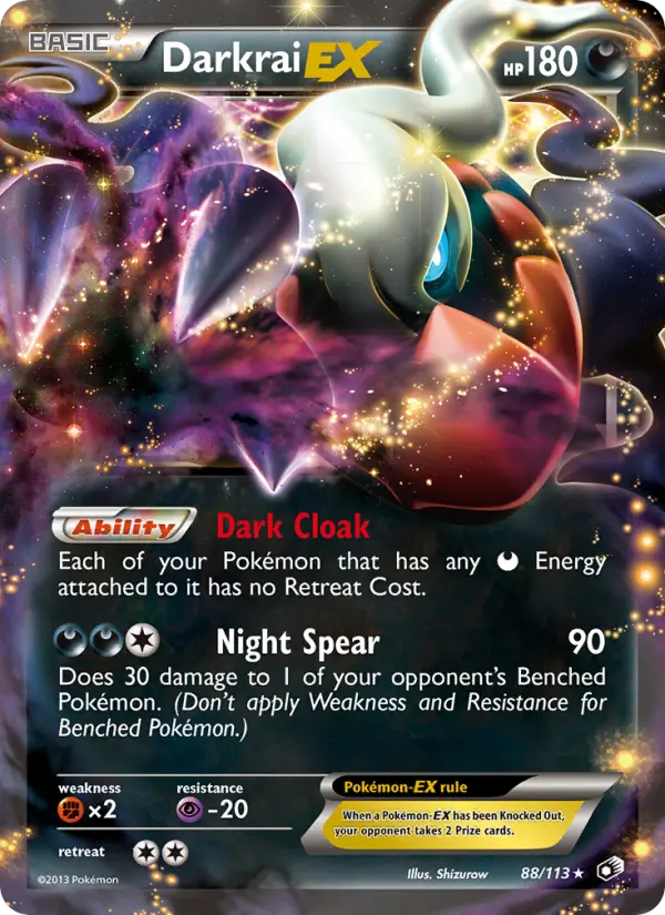 Darkrai EX #88 — Legendary Treasures (Reverse Holo)