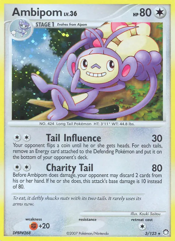 Ambipom Lv.36 #3 — Mysterious Treasures (Reverse Holo)