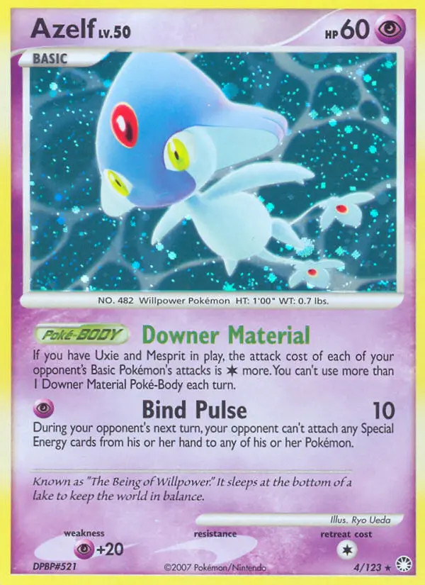 Azelf Lv.50 #4 — Mysterious Treasures (Reverse Holo)