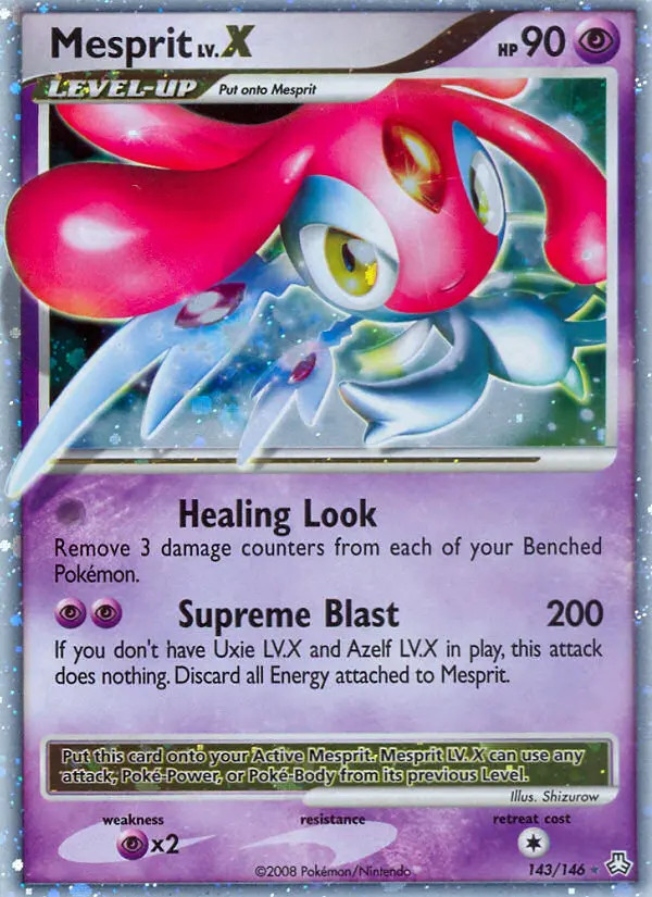 Mesprit LV.X #143 — Legends Awakened (Reverse Holo)