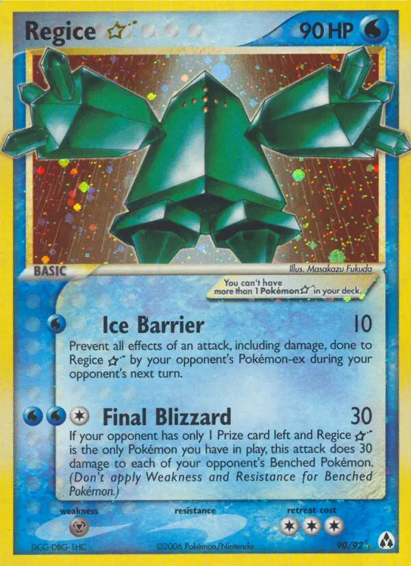 Regice Gold Star #90