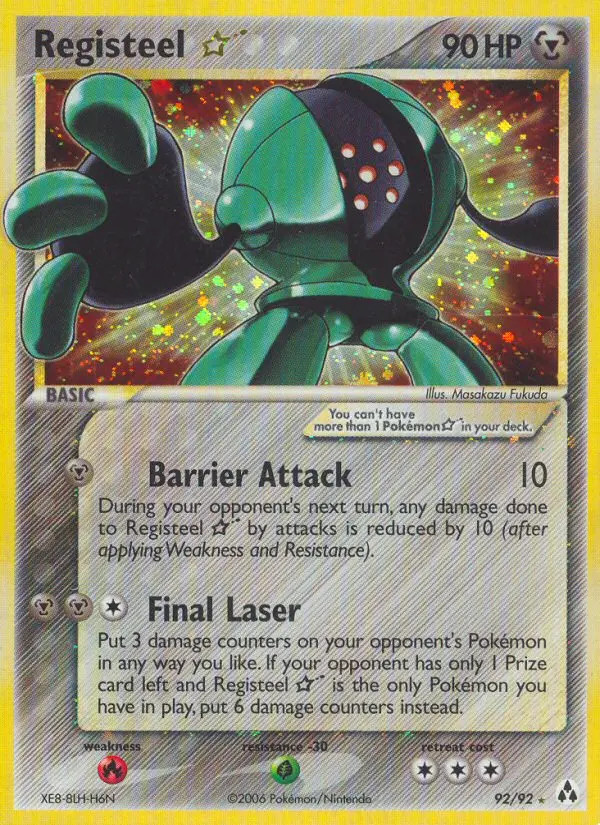 Registeel Gold Star #92