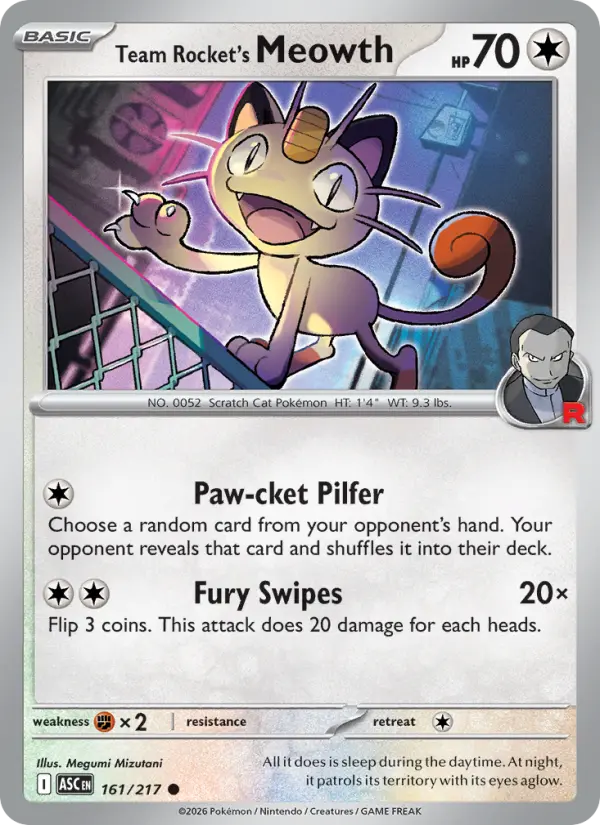 Team Rocket's Meowth #161