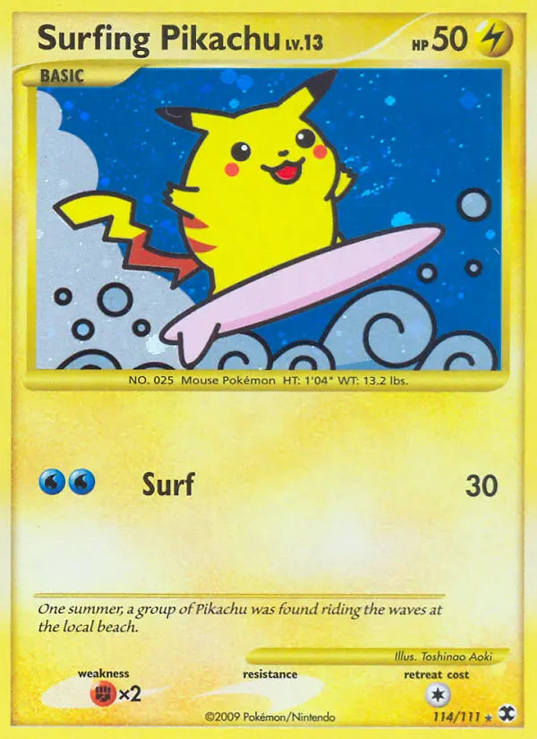 Surfing Pikachu Lv.13 #114