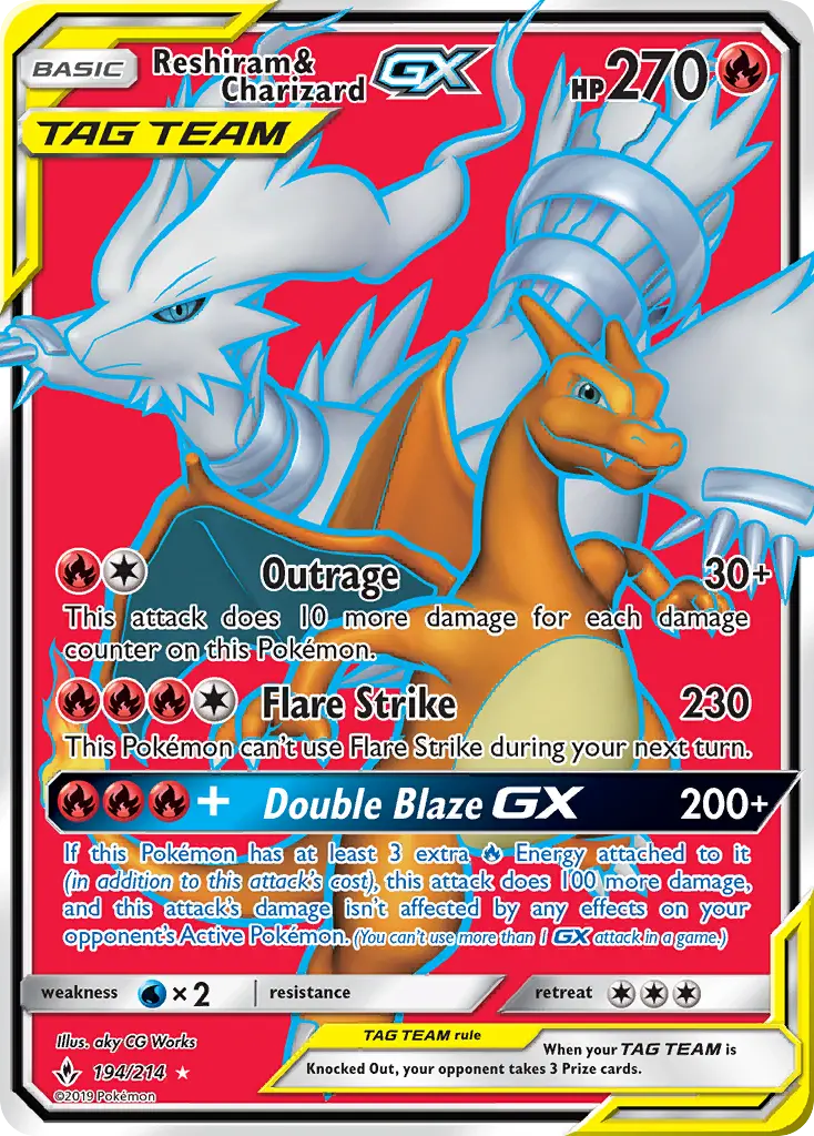 Reshiram & Charizard GX #194