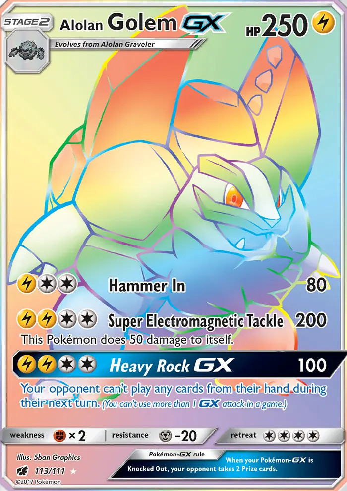 Alolan Golem GX #113
