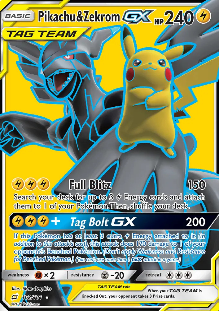 Pikachu & Zekrom GX #162