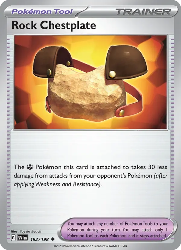 Rock Chestplate #192 — Scarlet & Violet (Reverse Holo)