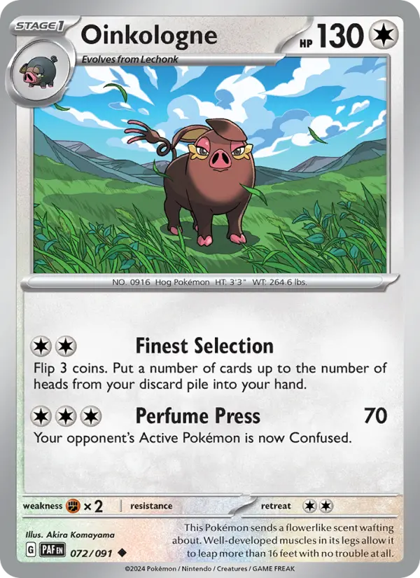 Oinkologne #072 — Paldean Fates (Reverse Holo)