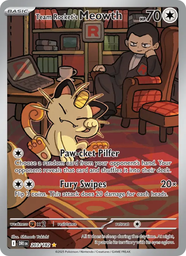 Team Rocket's Meowth #203