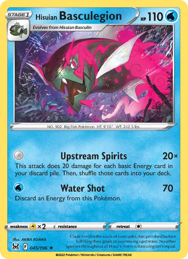 Hisuian Basculegion #045 — Lost Origin (Reverse Holo)