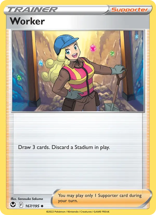 Worker #167 — Silver Tempest (Reverse Holo)