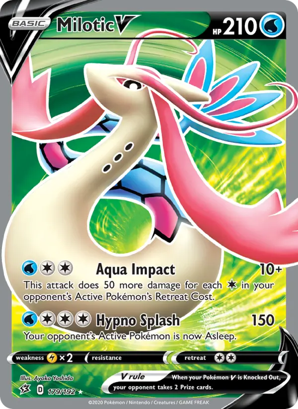 Milotic V #179 — Rebel Clash (Reverse Holo)