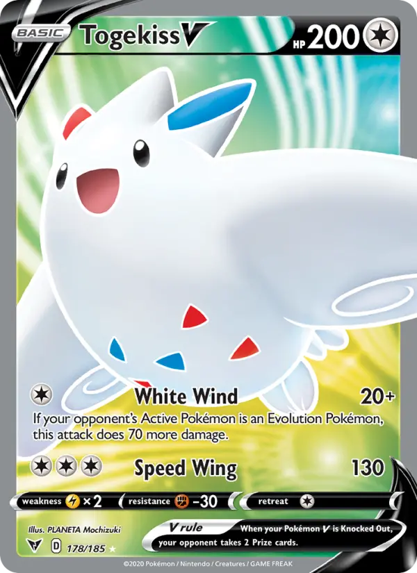Togekiss V #178 — Vivid Voltage (Reverse Holo)